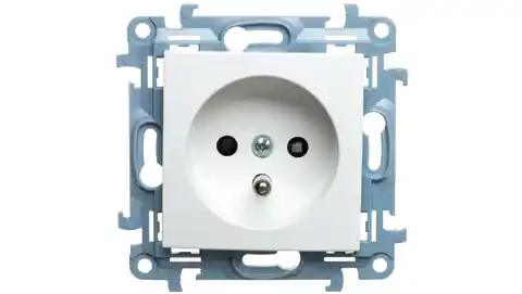 ⁨Simon 10 Single socket with diaphragms white 16A 250V IP20 CGZ1Z.01/11⁩ at Wasserman.eu