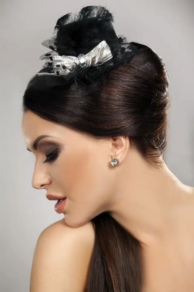 ⁨Mini Top Hats Black Czarny LC 12023 Model 16 LivCo Corsetti Fashion Model 16⁩ w sklepie Wasserman.eu