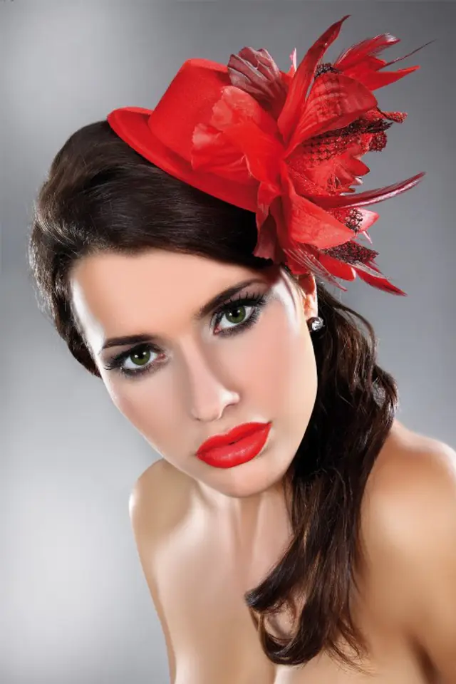 ⁨Mini Top Hats Red Czerwony LC 12028 Model 23 LivCo Corsetti Fashion Model 23⁩ w sklepie Wasserman.eu