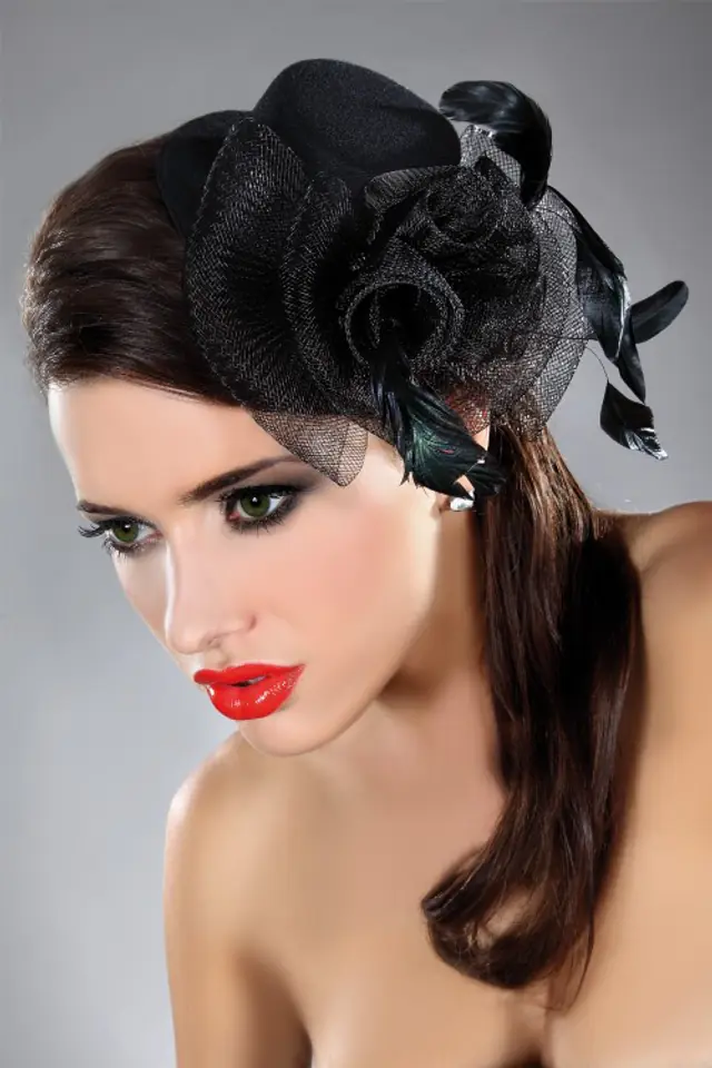 ⁨Mini Top Hats Black Czarny LC 12032 Model 27 LivCo Corsetti Fashion Model 27⁩ w sklepie Wasserman.eu