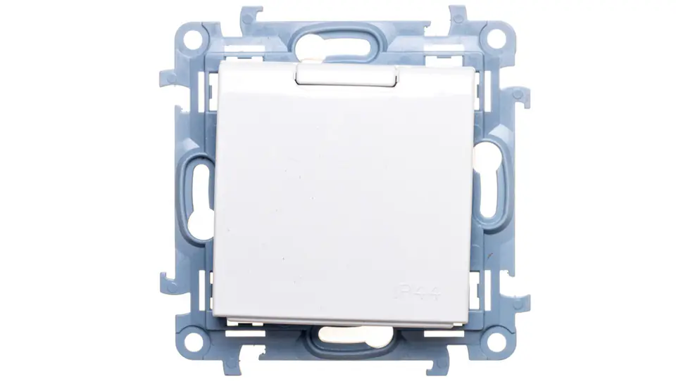 ⁨Simon 10 Gniazdo pojedyncze z uszczelką z przesłonami białe 16A 250V IP44 CGZ1BZ.01/11⁩ w sklepie Wasserman.eu