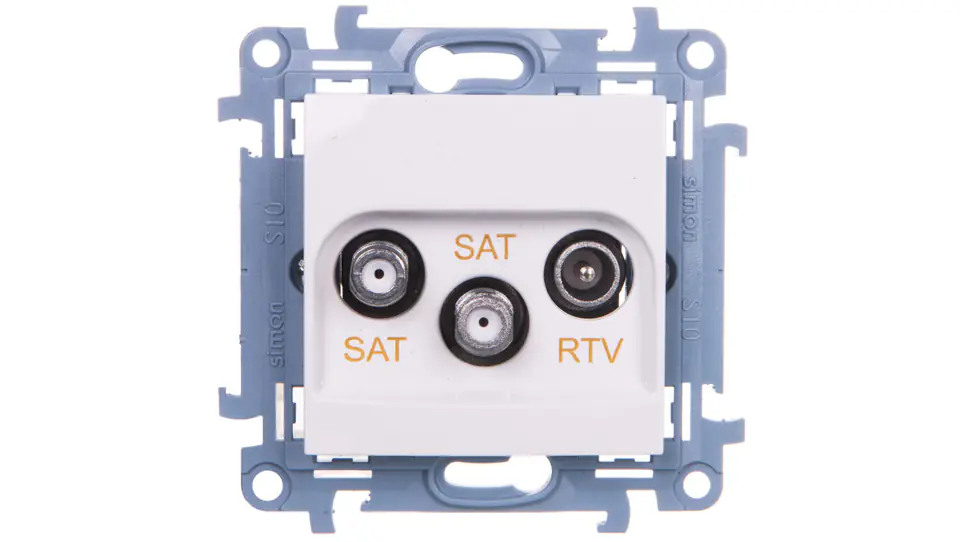 ⁨Simon 10 Antenna socket: SAT-SAT-RTV white CASK2.01/11⁩ at Wasserman.eu