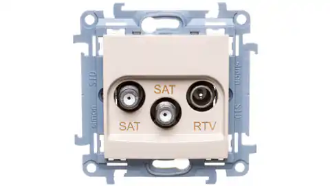 ⁨Simon 10 Antenna socket double SAT-SAT-RTV cream CASK2.01/41⁩ at Wasserman.eu