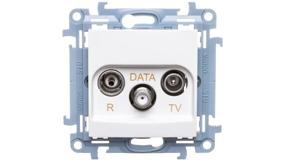 ⁨Simon 10 Antenna socket RTV-DATA white CAD.01/11⁩ at Wasserman.eu