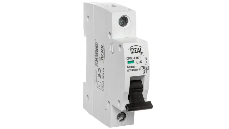 ⁨Circuit Breaker 1P C 16A 6kA AC KMB6-C16/1 23143⁩ at Wasserman.eu