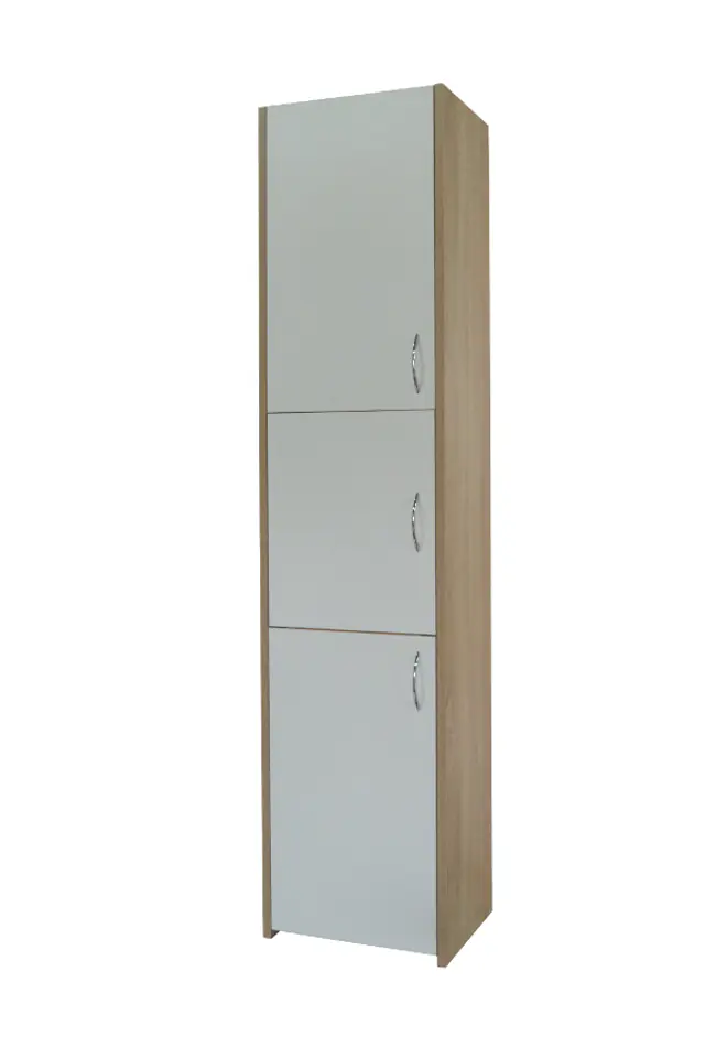 Słupek łazienkowy Adaś 3D Sonoma + front Biały 40 cm w sklepie Wasserman.eu