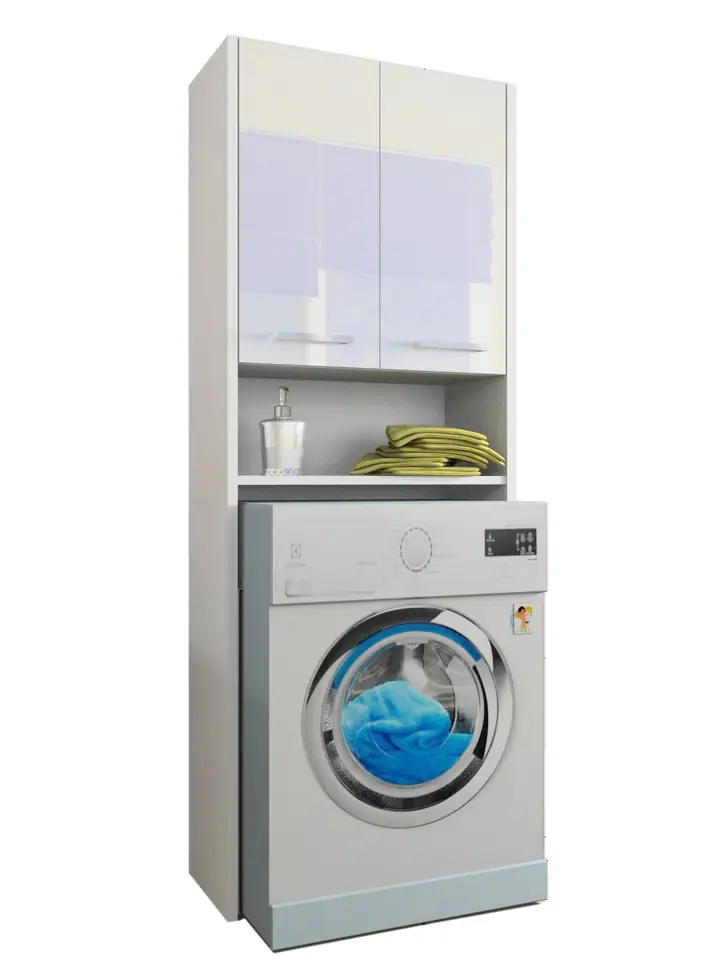 Szafka nad pralke LUNA 64 cm POŁYSK AKRYL w sklepie Wasserman.eu