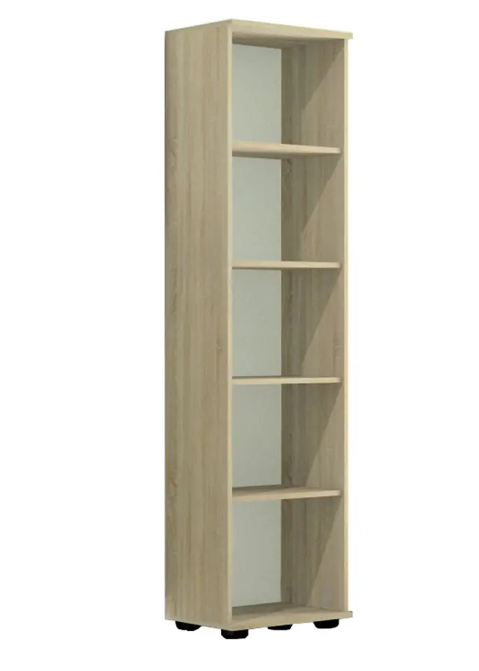 Regał G 30 dąb sonoma, 182 cm wysokosci do biura i do salonu. w sklepie Wasserman.eu