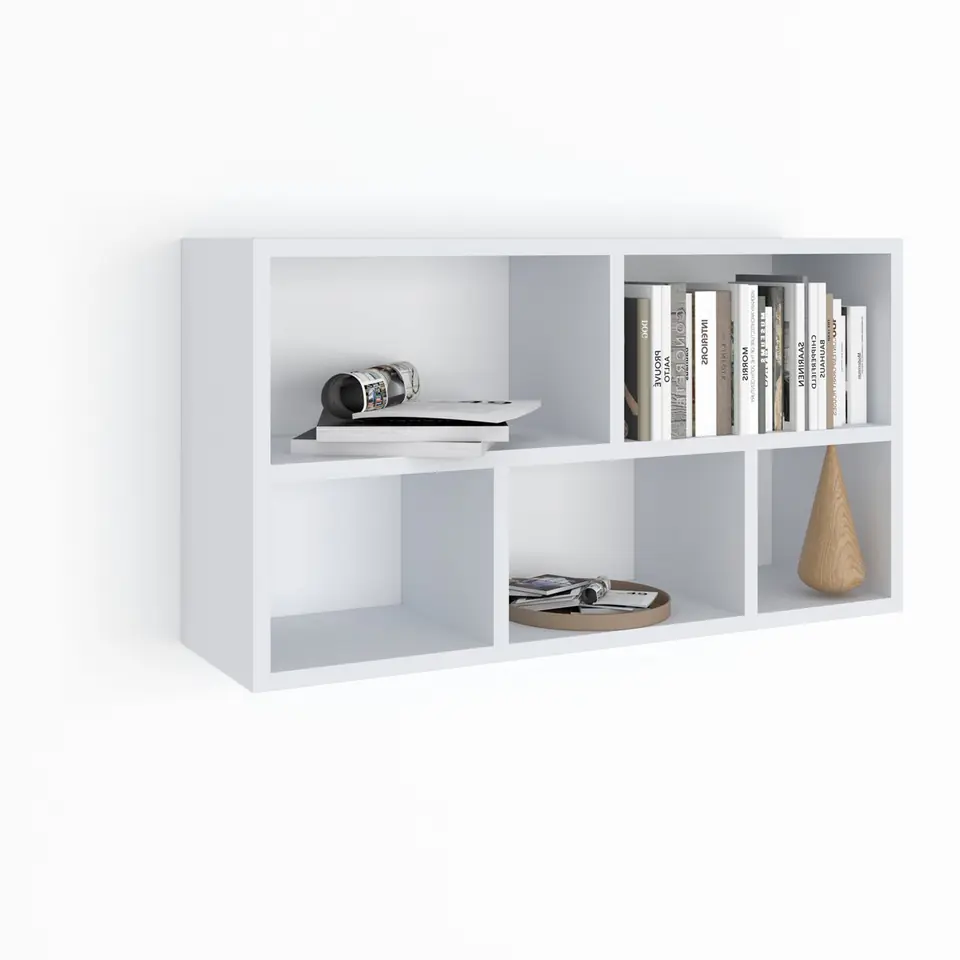 ⁨Połka wisząca 4P biała 80x50x20 cm - pozioma lub pionowa⁩ w sklepie Wasserman.eu