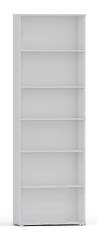 ⁨Regał pola 215x80 cm biały, 6 półek na książki i segregatory⁩ w sklepie Wasserman.eu