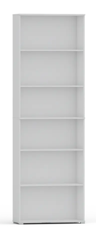 Regał pola 215x60 cm biały, 6 półek na książki i segregatory w sklepie Wasserman.eu