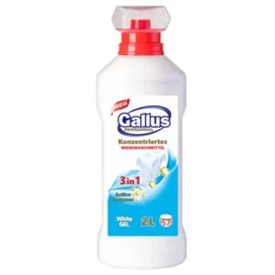 ⁨GALLUS Żel do prania 2L 57p 3w1 WHITE⁩ w sklepie Wasserman.eu