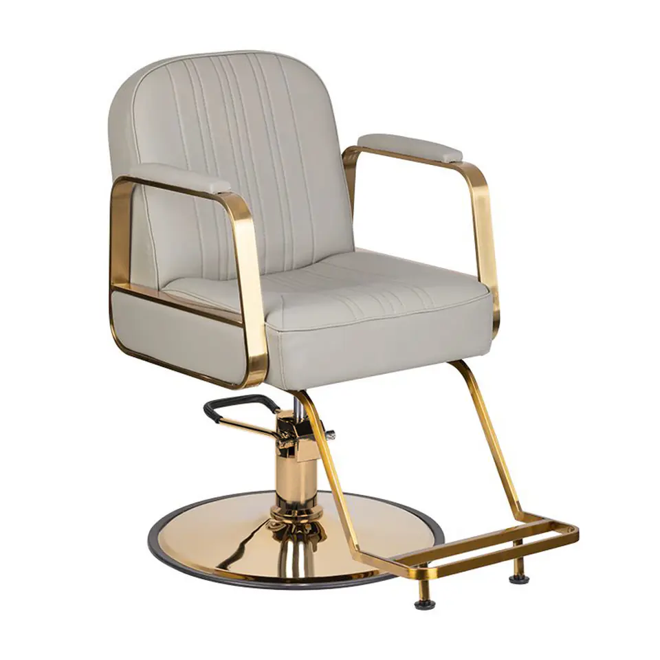 ⁨Gabbiano hairdressing chair Acri gold - beige⁩ at Wasserman.eu