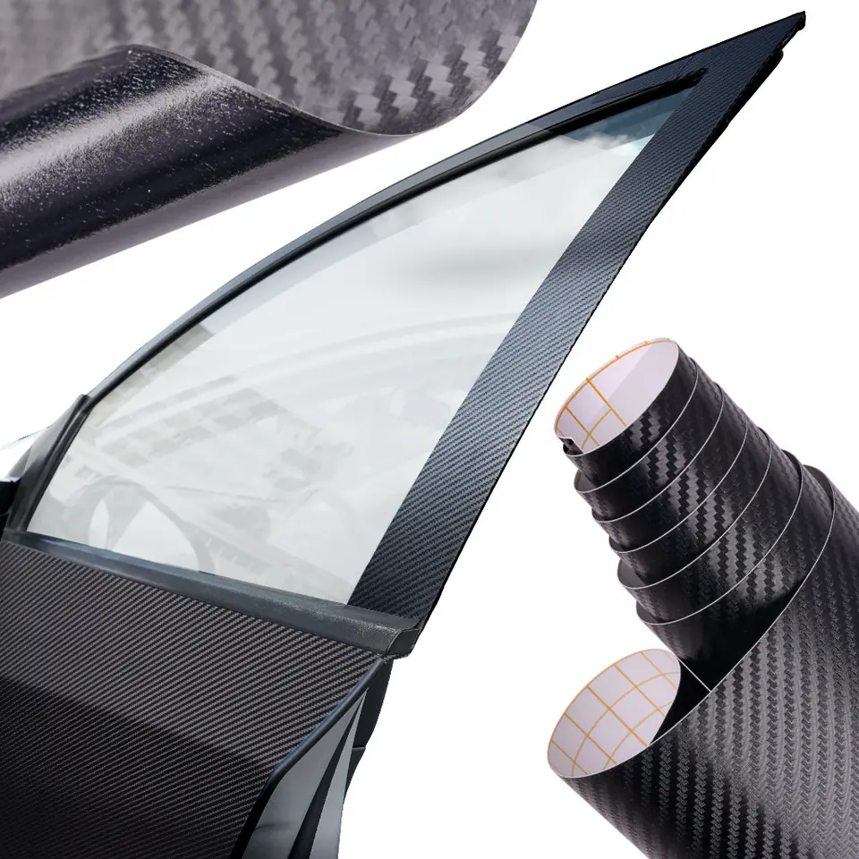 ⁨Folia rolka carbon 3D czarna 1,27x28m⁩ w sklepie Wasserman.eu