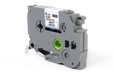 ⁨Taśma JetWorld Czarny na Matowym Białym Zamiennik Brother 6mm x 8m TZe-M211 (TZeM211, TZM211, TZ-M211, AZeM211, AZe-M211)⁩ w sklepie Wasserman.eu