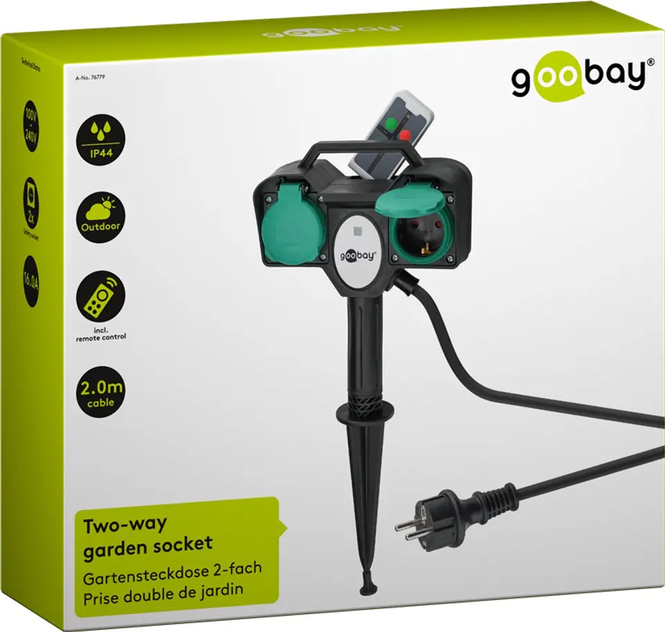 Gniazda sieciowe ZEWNĘTRZNE Goobay AC 230V pilot w sklepie Wasserman.eu