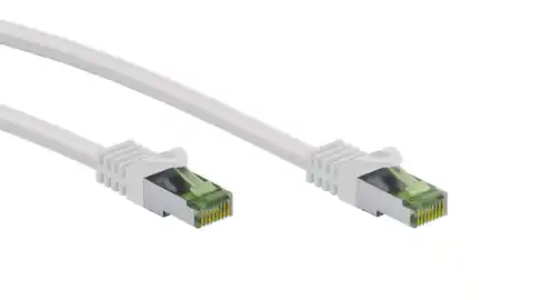 ⁨Kabel LAN Patchcord CAT 8.1 GHMT S/FTP biały 1m⁩ w sklepie Wasserman.eu