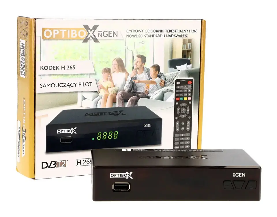 ⁨Tuner DVB-T2 Optibox nGEN H.265⁩ w sklepie Wasserman.eu