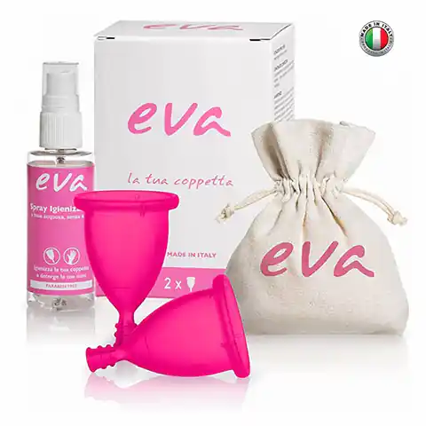 ⁨BEAUTY F EVA Kubek Menstruacyjny roz.S/M 2szt.Róż⁩ w sklepie Wasserman.eu