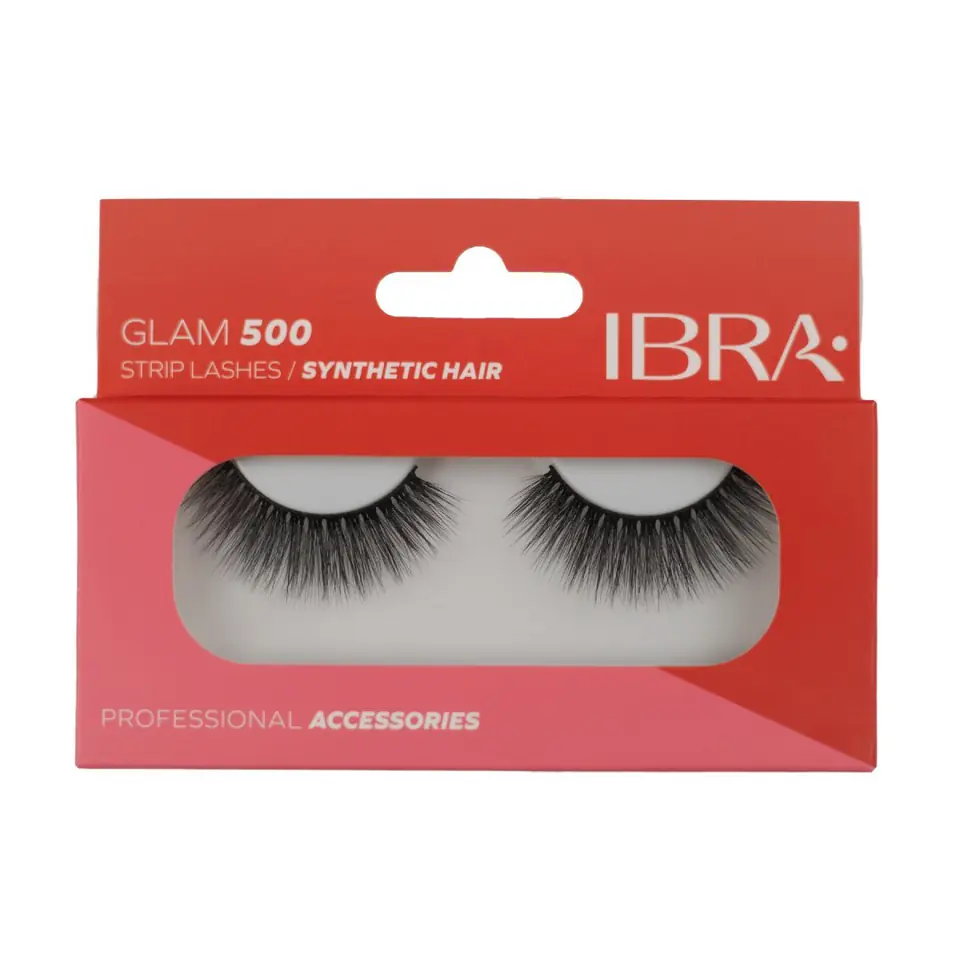 ⁨Ibra False eyelashes on the strip Glam 500 1 pair⁩ at Wasserman.eu