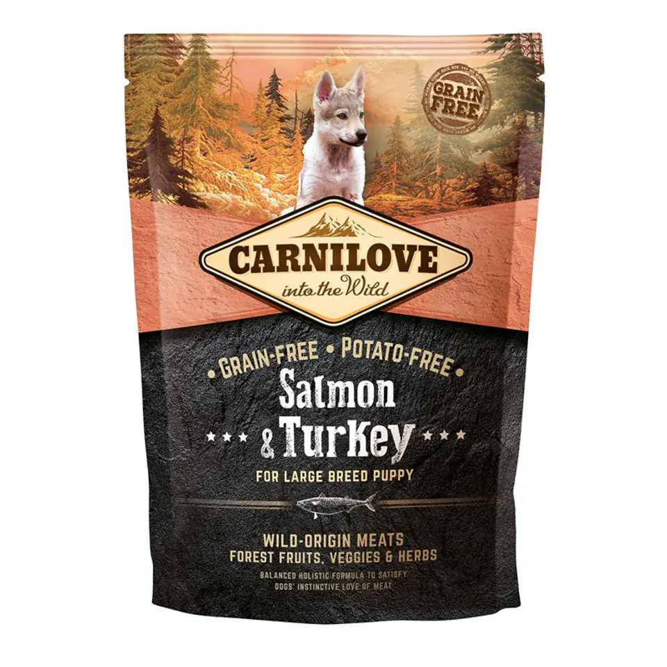 ⁨CARNILOVE SALMON & TURKEY FOR LARGE BREED PUPPIES 1,5kg⁩ w sklepie Wasserman.eu