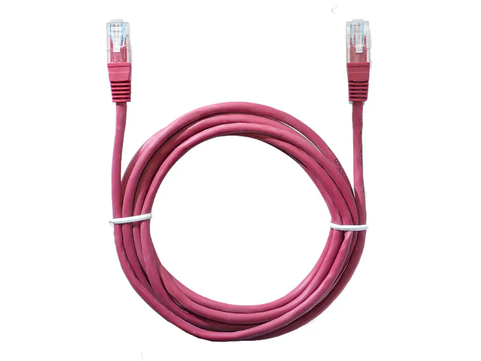 ⁨2743# Przyłącze patchcord utp  3,0m czerwony⁩ w sklepie Wasserman.eu