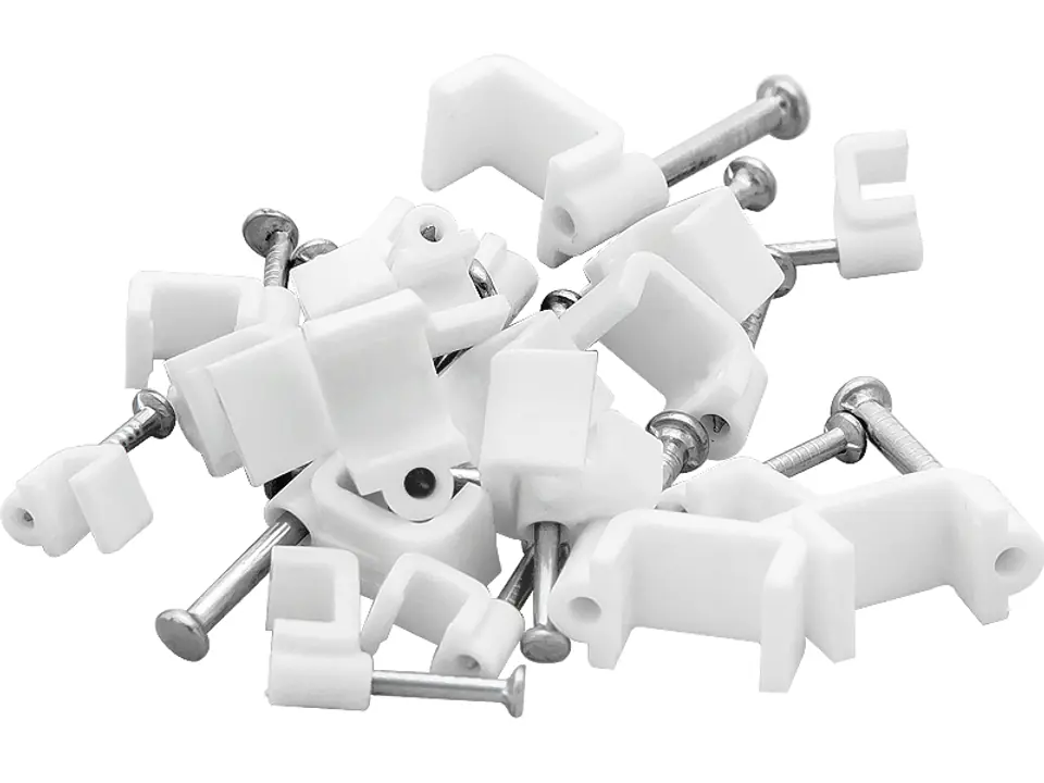 ⁨Cable holder 6/4mm white flat⁩ at Wasserman.eu