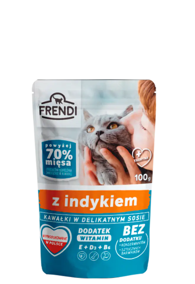 ⁨FRENDI Kawałki w sosie z indykiem 100g⁩ w sklepie Wasserman.eu