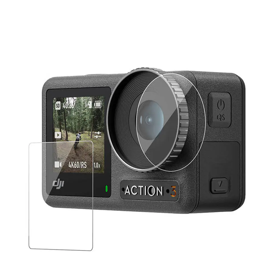 Szkło hartowane TELESIN na obiektyw i ekran do DJI Osmo Action 3 w sklepie Wasserman.eu