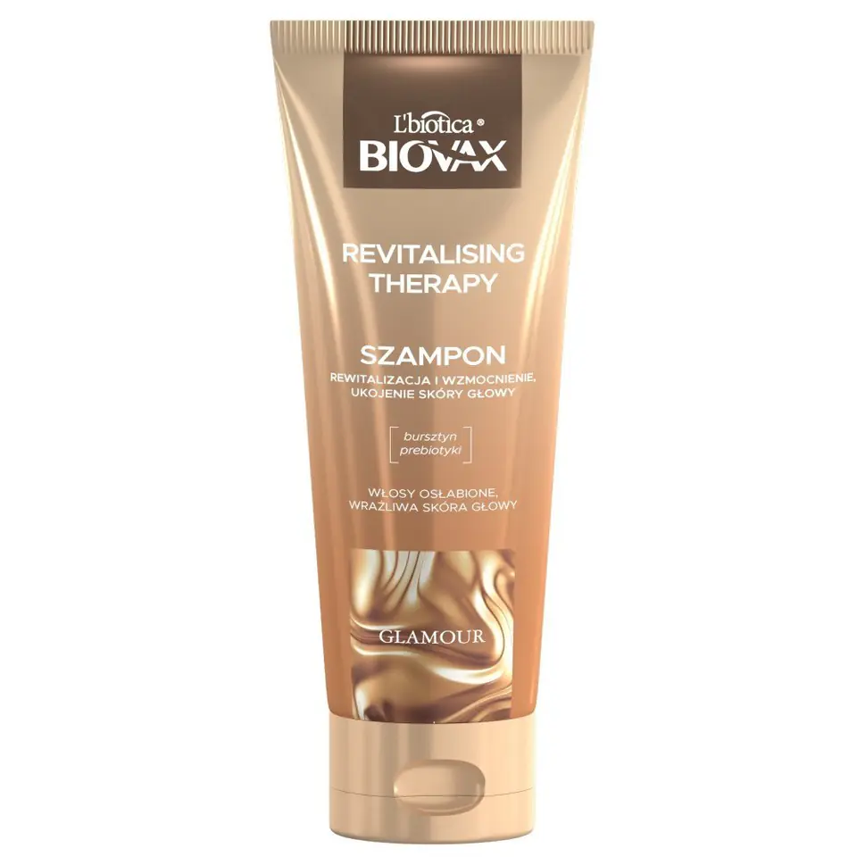 ⁨L`Biotica Biovax Glamour Szampon Revitalising Therapy - do włosów osłabionych i wrażliwej skóry głowy 200ml⁩ w sklepie Wasserman.eu