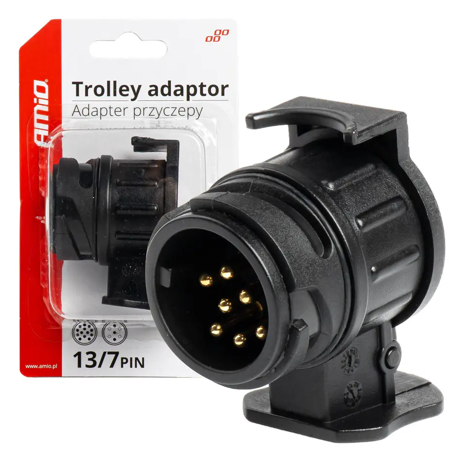 ⁨Przejściówka adapter redukcja gniazda 13/7 amio-03210⁩ w sklepie Wasserman.eu