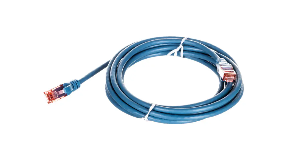 ⁨Kabel krosowy (Patch Cord) U/UTP kat.6 niebeski 3m DK-1612-030/B⁩ w sklepie Wasserman.eu