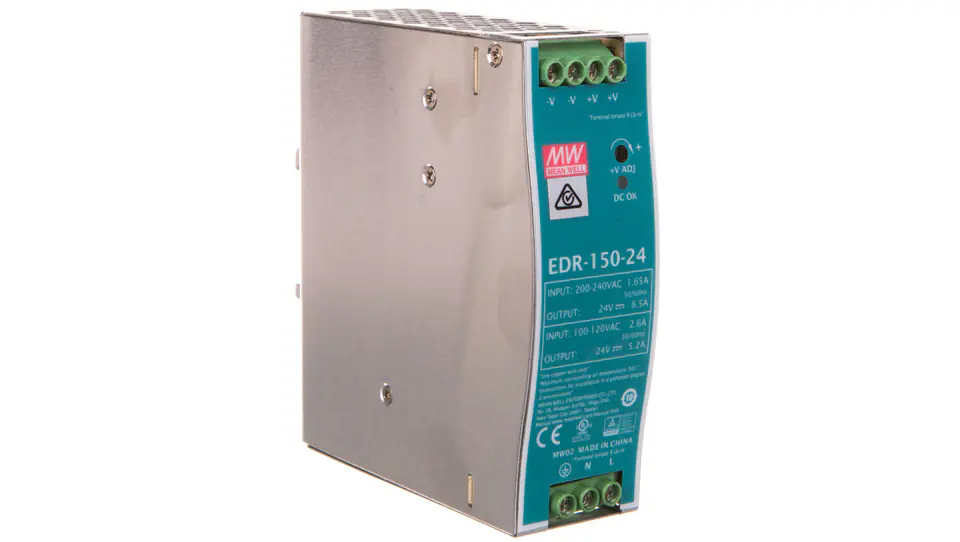 ⁨Switch Mode Power Supply 24VDC 6,5A 156W EDR-150-24⁩ at Wasserman.eu