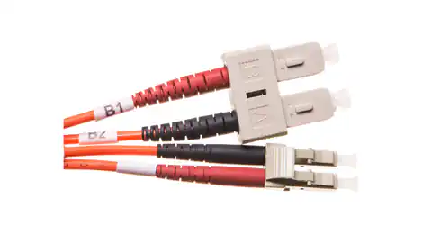 ⁨Patch cord fiber optic LC/SC duplex MM 50/125 OM2 1m LS0H orange DK-2532-01⁩ at Wasserman.eu