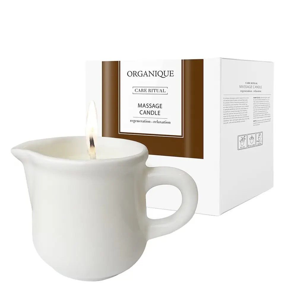 Organique Świeca do masażu biały dzbanuszek - BIAŁE PIŻMO 125ml w sklepie Wasserman.eu