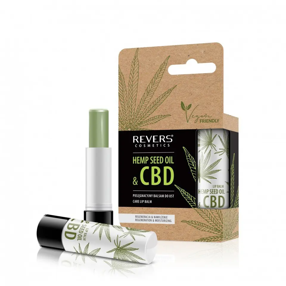 ⁨REVERS Hemp Seed Oil&CBD Pielęgnacyjny Balsam do ust z olejem konopnym 4g⁩ w sklepie Wasserman.eu