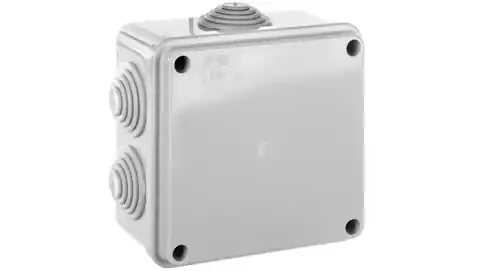⁨Surface-mounted box with cover and screws series 400 IP55 100x100x50 EC400C4⁩ at Wasserman.eu