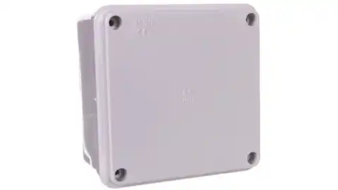 ⁨Smooth surface box with cover series 410 IP56 100x100x50 grey EC410C4⁩ at Wasserman.eu