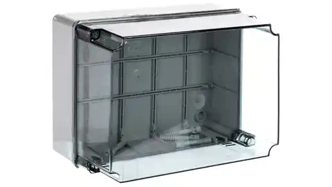 ⁨High surface box with transparent cover series 440 IP56 300x220x180 grey EC440C8⁩ at Wasserman.eu