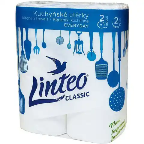 ⁨Ręcznik kuchenny (2 sztuki) LINTEO Classic 22,5x20cm 10m 2 warstwy⁩ w sklepie Wasserman.eu