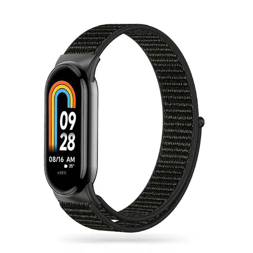 ⁨Pasek do XIAOMI SMART BAND 8 / 8 NFC Tech-Protect Nylon czarne⁩ w sklepie Wasserman.eu