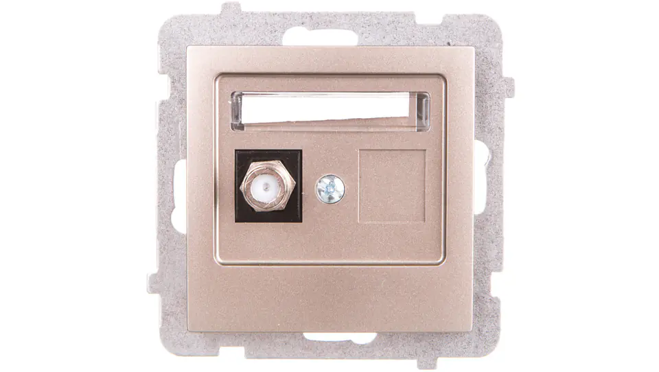 ⁨AS Antenna socket single type F satin light GPA-1GF/m/45⁩ at Wasserman.eu