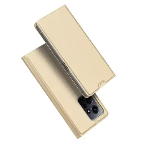 ⁨Dux Ducis Skin Pro etui do Xiaomi Redmi Note 12 pokrowiec z klapką portfel na kartę podstawka złote⁩ w sklepie Wasserman.eu