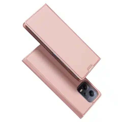 ⁨Dux Ducis Skin Pro etui do Xiaomi Redmi Note 12 5G / Poco X5 5G pokrowiec z klapką portfel na kartę podstawka różowe⁩ w sklepie Wasserman.eu