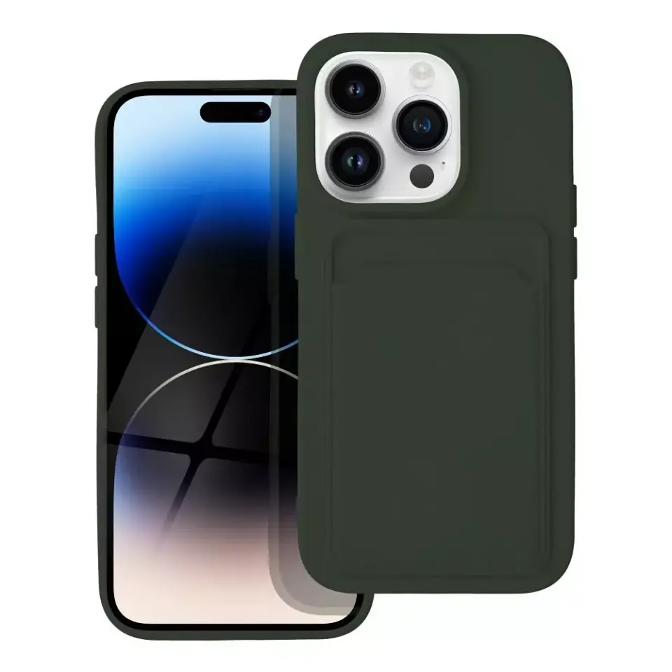 ⁨Futerał CARD CASE do IPHONE 14 PRO zielony⁩ w sklepie Wasserman.eu