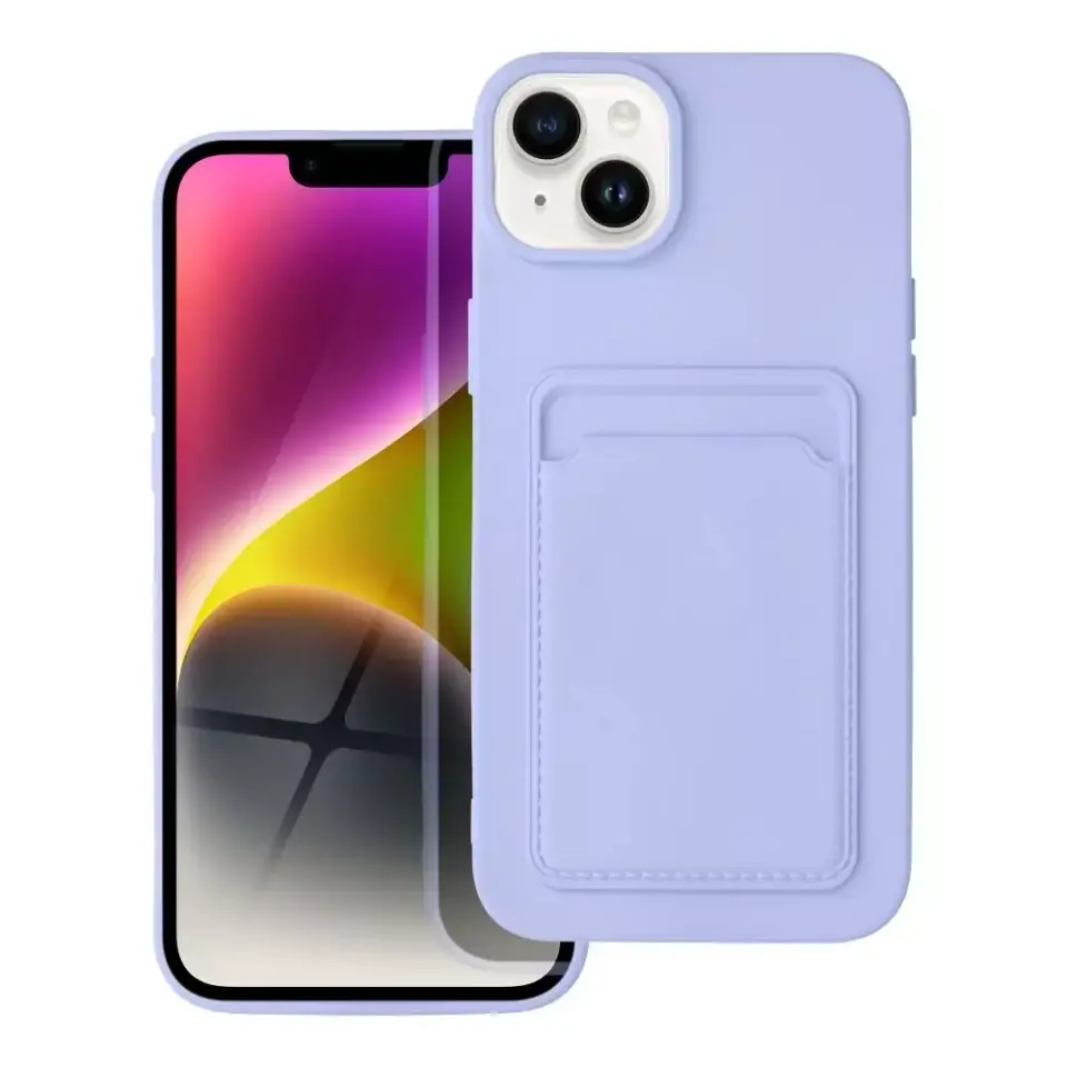 ⁨Futerał CARD CASE do IPHONE 14 PLUS fioletowy⁩ w sklepie Wasserman.eu