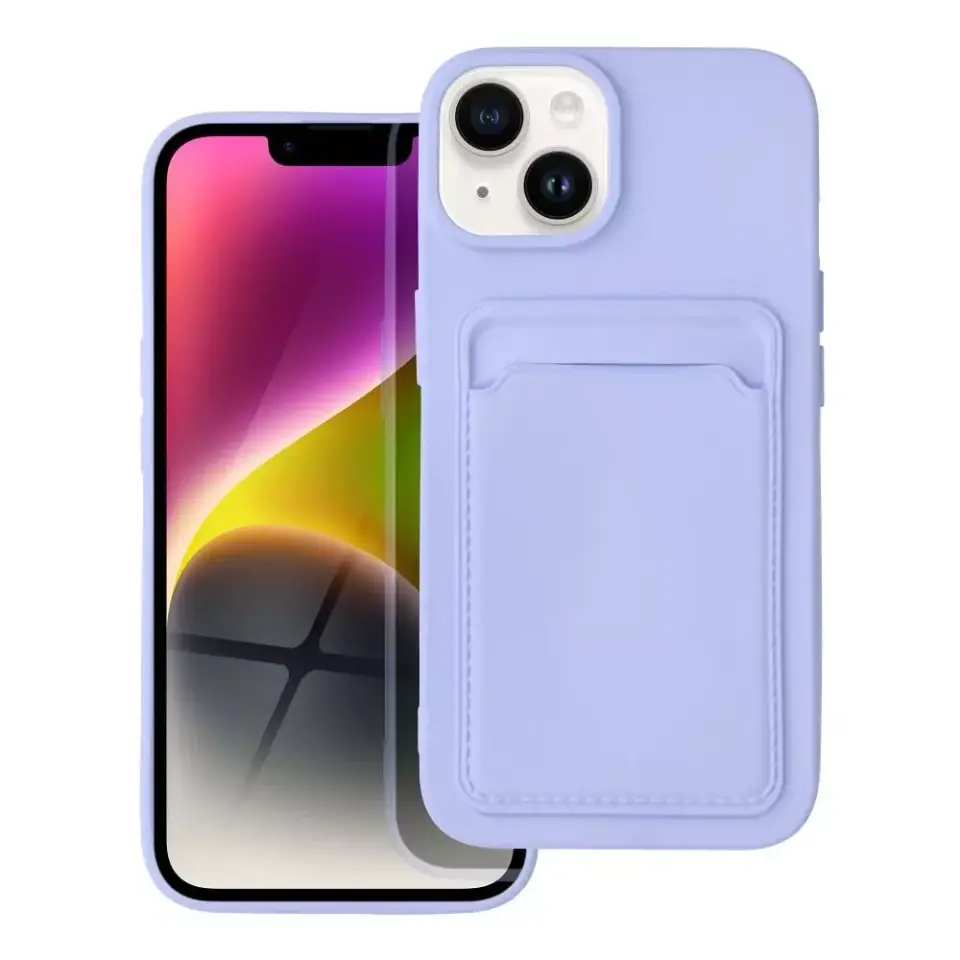 ⁨Futerał CARD CASE do IPHONE 14 fioletowy⁩ w sklepie Wasserman.eu