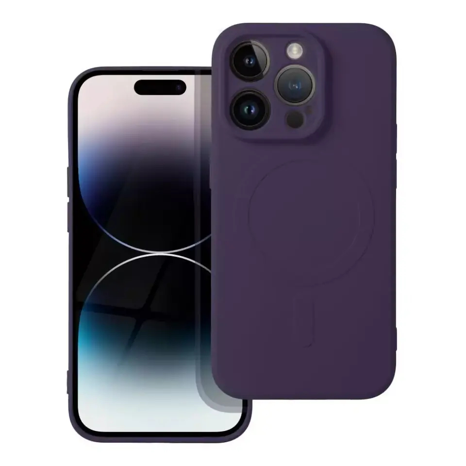 ⁨Futerał Silicone Mag Cover do IPHONE 14 PRO ciemny fioletowy⁩ w sklepie Wasserman.eu