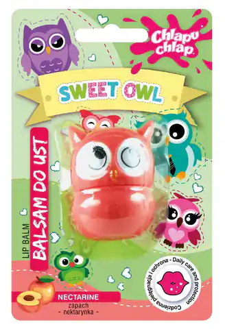 ⁨CHLAPU CHLAP Balsam do ust Sweet Owl (Sowa) - nektarynka 1szt⁩ w sklepie Wasserman.eu