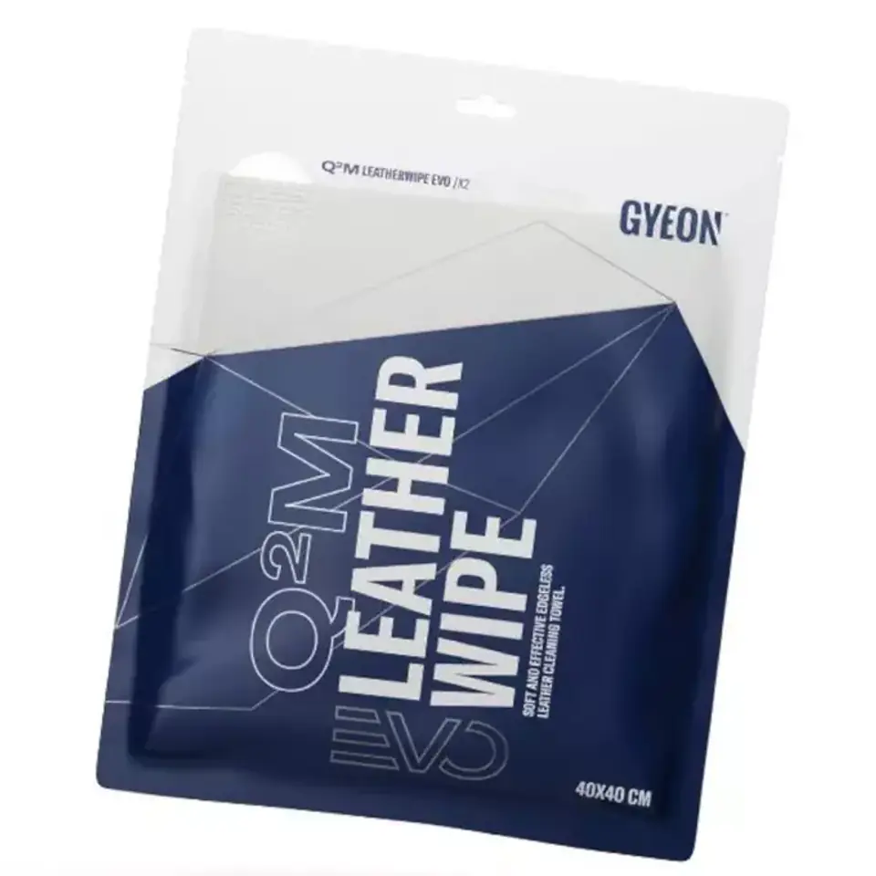 ⁨Gyeon Q2M LeatherWipe EVO - mikrofibra do każdego rodzaju tapicerki skórzanej 40x40cm 2-pak⁩ w sklepie Wasserman.eu